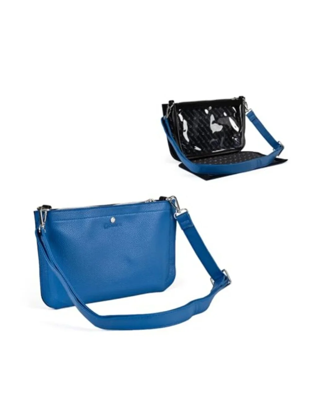 Clear Stadium Bag with Privacy Wrap, PVC Crossbody Tote for Concerts & Sports